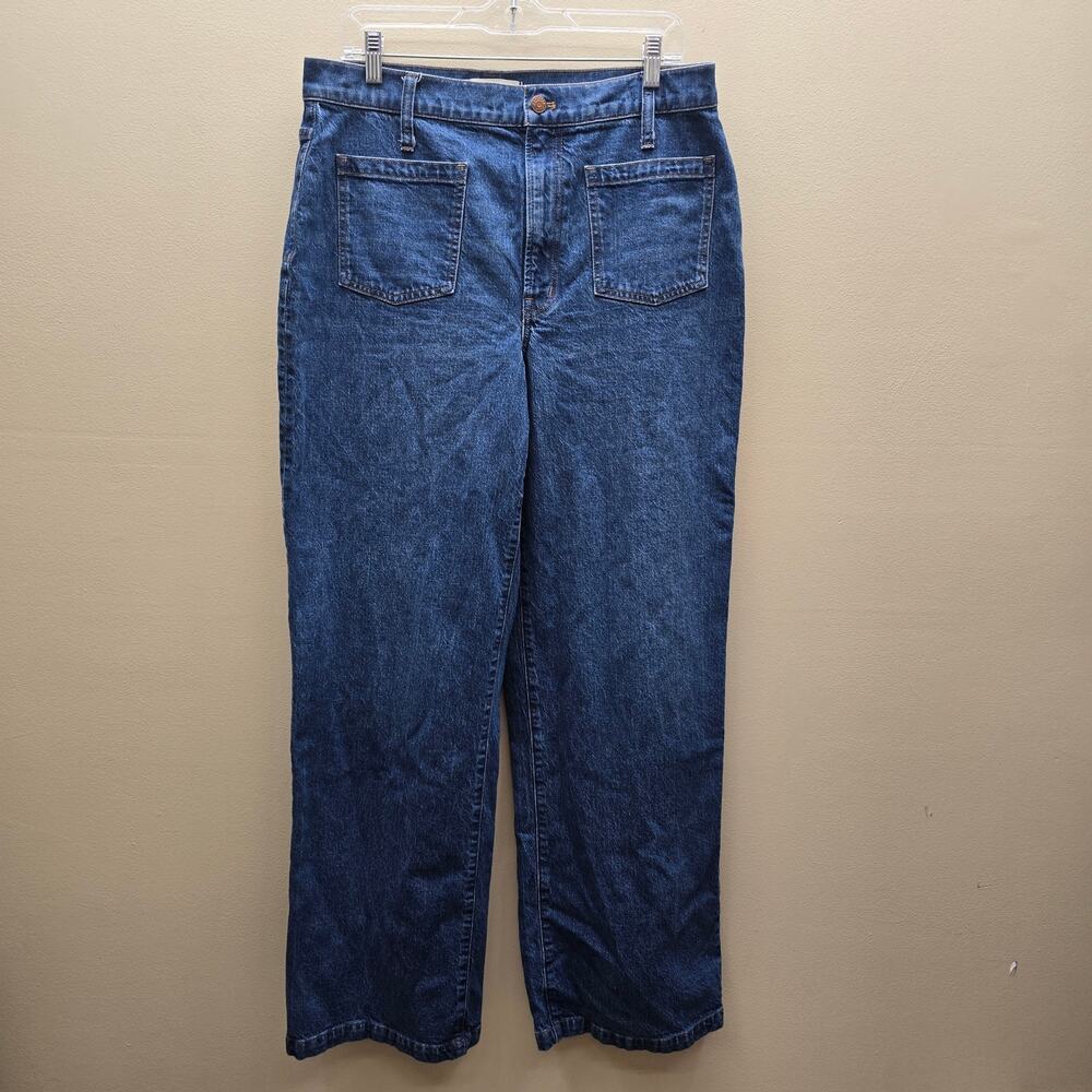 Madewell the Perfect Vintage Wide Leg Jeans Size 31 Tall Denim Med Wash Blue